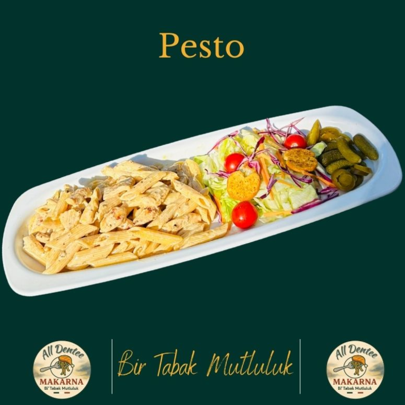 Pesto Soslu Makarna&Tavuk