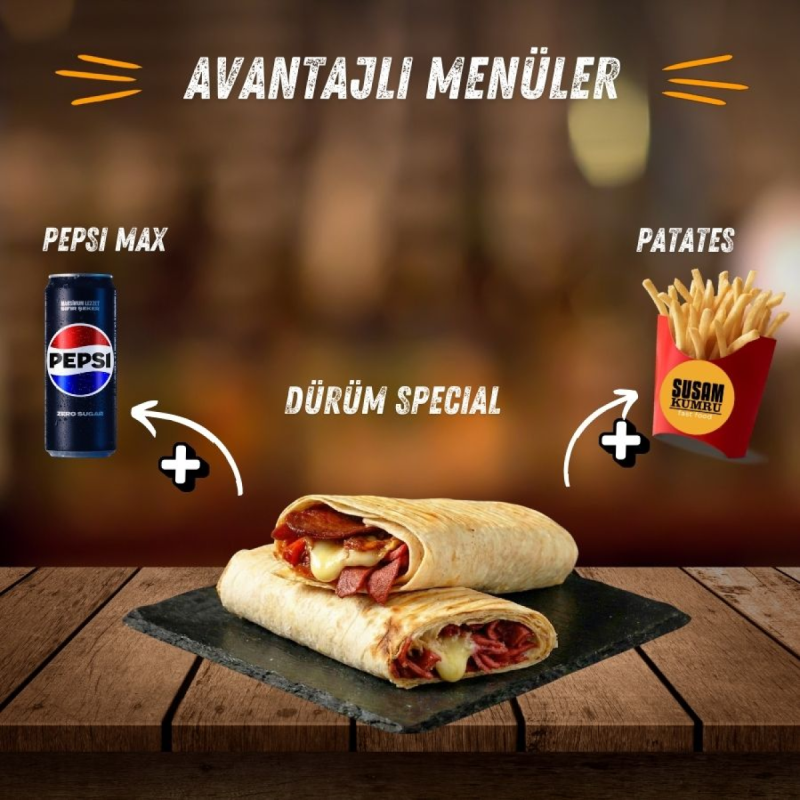 Dürüm Kumru Patates & Kola