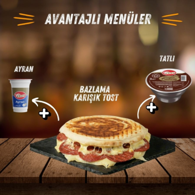 Karışık Tost Tatlı & Ayran