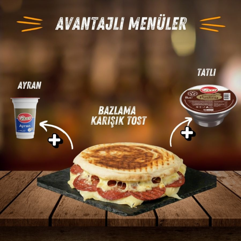Karışık Tost Tatlı & Ayran